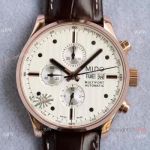 Swiss Replica MIDO Multifort Chronograph Asia7750 Rose Gold Watch 44mm for Men